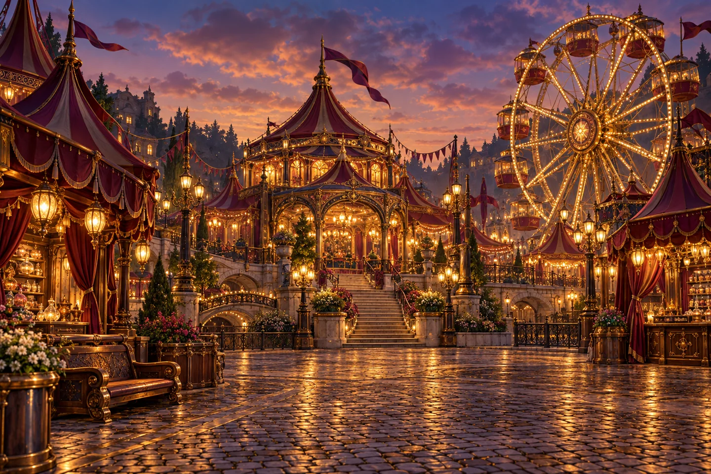 Carnival Quarter at lantern-light