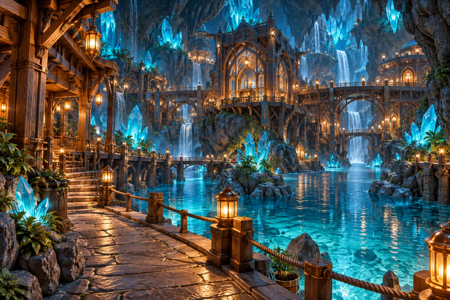 Crystal Caverns at lantern-light