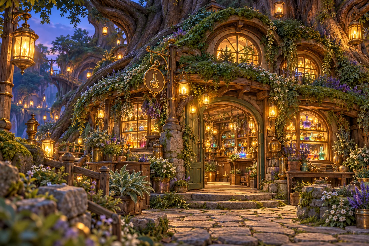 Apothecary Hollow at lantern-light