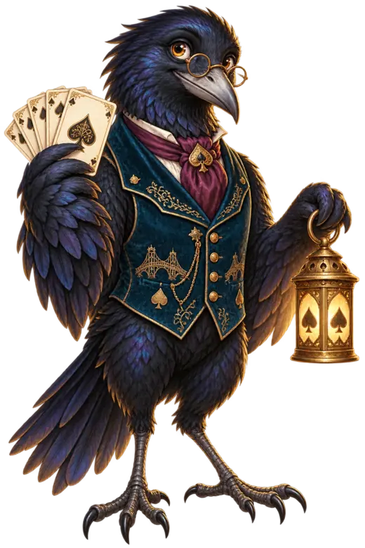 Corin, the rook keeper of Lantern Bridge