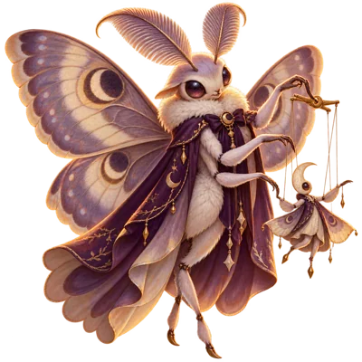 Luma, the lavender moth puppeteer
