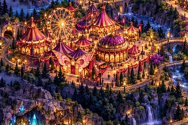 A warm, lantern-lit carnival waiting to welcome players